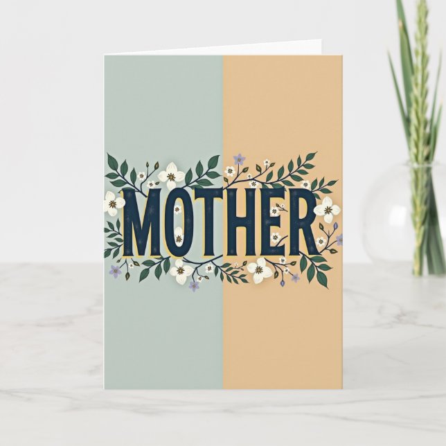Floral Mother Greeting Card (Front)