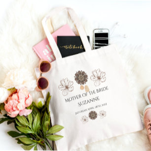 Floral Mother of the Bride Boho Wedding  Tote Bag