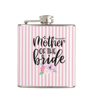 Floral Mother of the Bride Flask