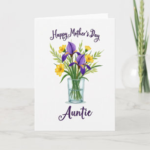Floral Mothers Day Auntie Card