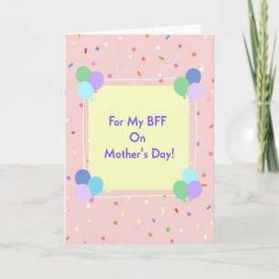 Floral Mothers Day Bff Card