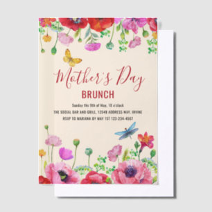 Floral Mother's Day Brunch Vellum Invitations