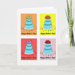 Floral Mothers Day Cake Art Card