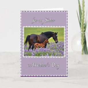 Floral Mothers Day Equine Card