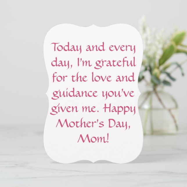 Floral Mother's Day Greeting Card: A Beautiful Way (Standing Front)