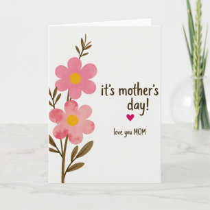 Floral Mothers Day Message Card