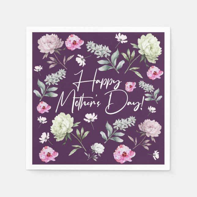 Floral Mother's Day Napkin (Front)