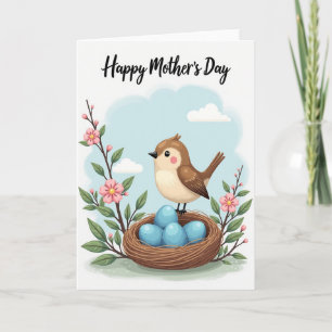 Floral Mothers Day Nestling Card