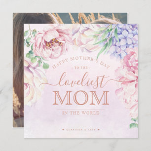 Floral Mother's Day Personalised Photo Card