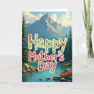 Floral Mothers Day Scenic Card