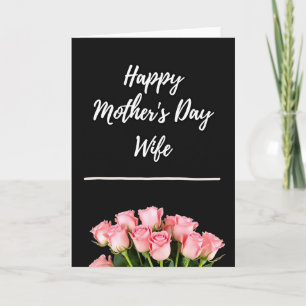 Floral Mothers Day Script Text Card