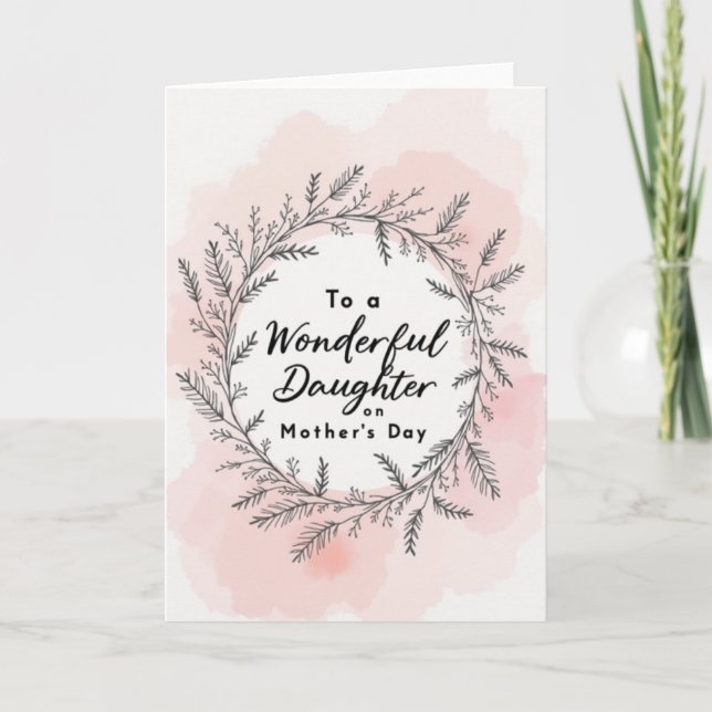 Floral Mothers Day Sentiment Card (Front)