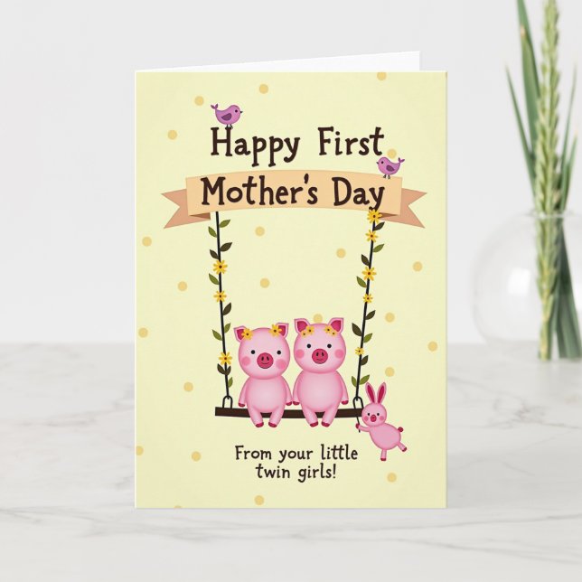Floral Mothers Day Swing Card (Front)