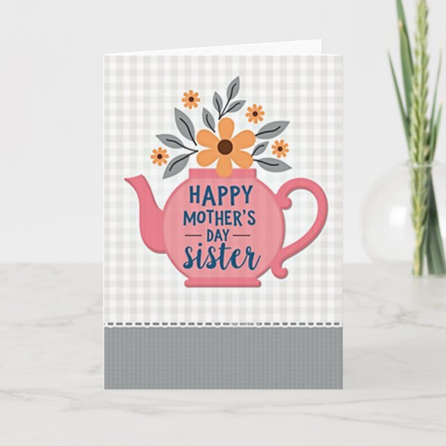Floral Mothers Day Tea Card (Front)