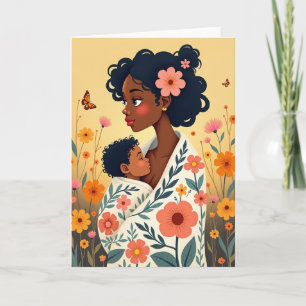 Floral Mothers Embrace Day Card
