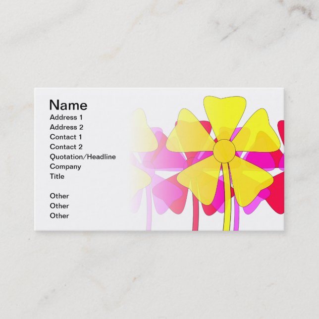 Floral Motif Business Card (Front)