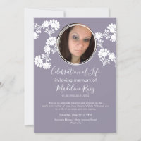 Floral Motif Celebration of Life Photo