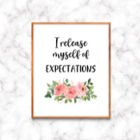 Floral Motivational Affirmation Office Classroom