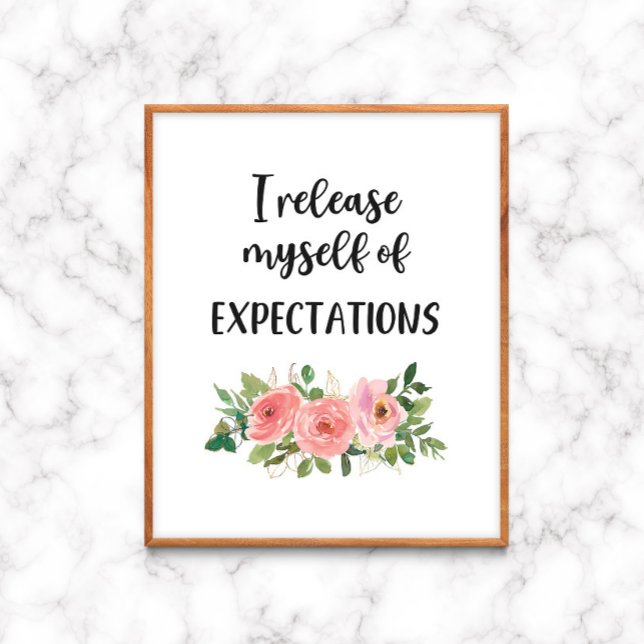 Floral Motivational Affirmation Office Classroom Poster (Creator Uploaded)