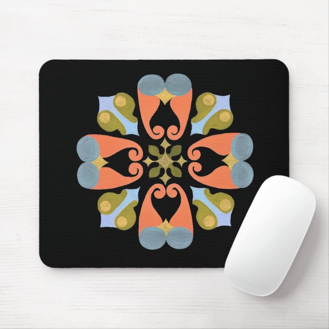 Floral Mouse Pad (With Mouse)