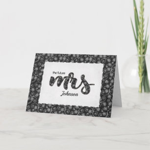 Floral Mrs. Bridal Shower Card for Shower
