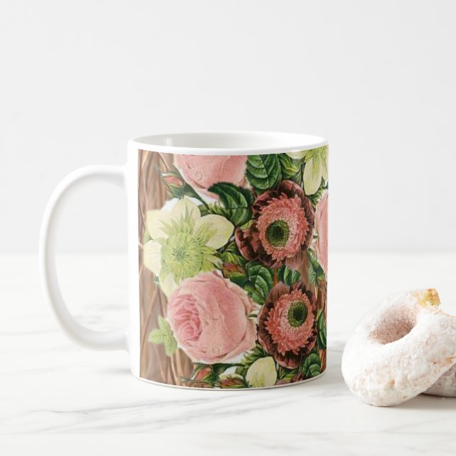 Floral Mug (With Donut)