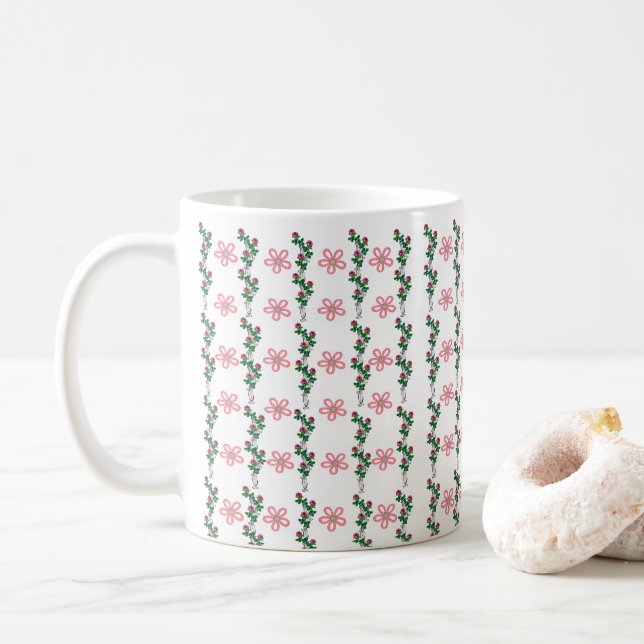 Floral Mug (With Donut)