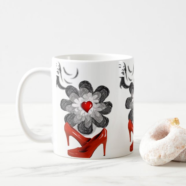 Floral Mug (With Donut)