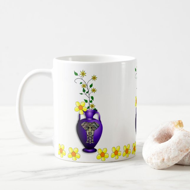 Floral Mug (With Donut)