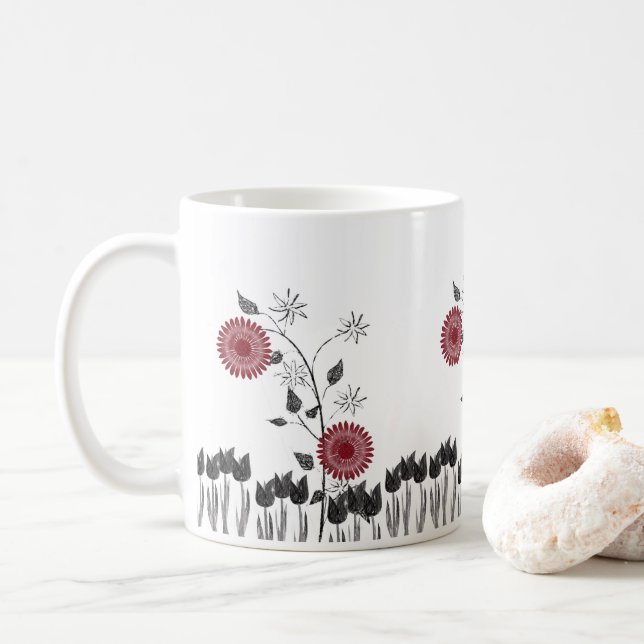 Floral Mug (With Donut)