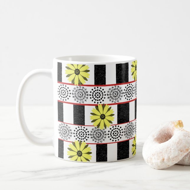 Floral Mug (With Donut)