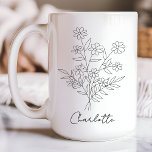 Floral mug, Custom name mug, Mothers day, Birthday Coffee Mug<br><div class="desc">Delight her with a custom floral mug! Add a personalised name for Mother’s Day, birthdays, baby showers, or as a gift for moms, new moms, and women. floral mug, custom name mug, personalised name mug, Mother’s Day mug, gift for mum, gift for new mum, birthday gift mug, baby shower mug,...</div>