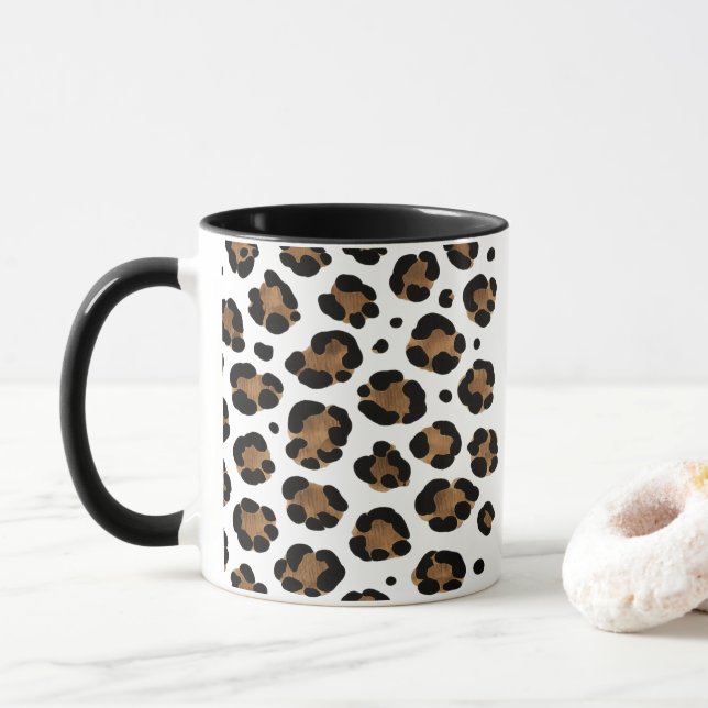 Floral Mug – Elegant Rose Design (With Donut)