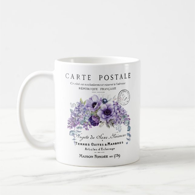 Floral Mug, French Flower Mug, Maison Fondee  Coffee Mug (Left)