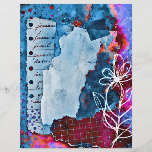 floral multi purpose craft paper  (Front)