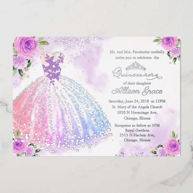 Floral Multicolor Quinceanera (Front)