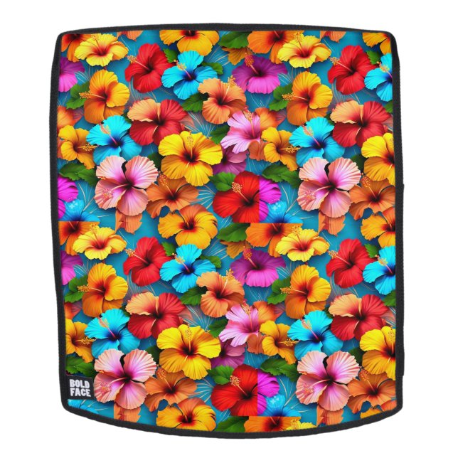 Floral Multicolored Flowers Pattern-36355 Backpack (Removable Face)