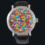 Floral Multicolored Flowers Pattern-36355 Watch<br><div class="desc">Floral Multicolored Flowers Pattern-36355</div>