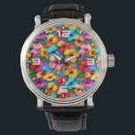 Floral Multicolored Flowers Pattern-36355 Watch<br><div class="desc">Floral Multicolored Flowers Pattern-36355</div>