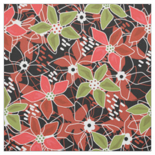 Floral multicolored sketch retro autumn fabric