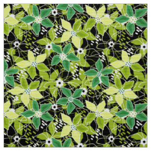 Floral multicolored sketch retro autumn fabric