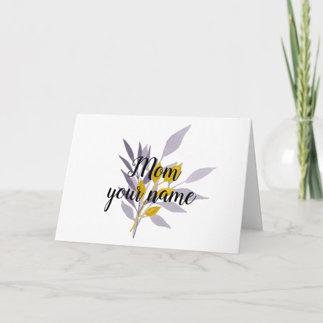 Floral Mum Gift 1 Card (Front)
