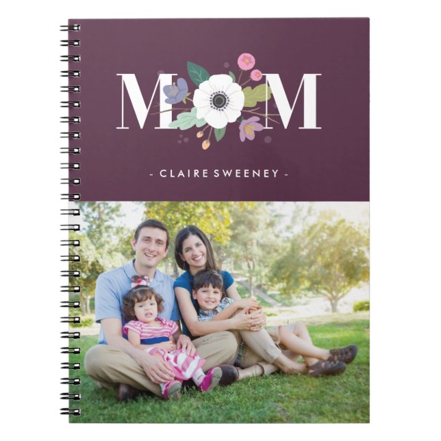 Floral Mum Journal - Plum (Front)