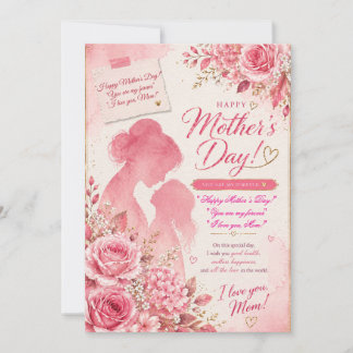 Floral Mum Love Card 5x7