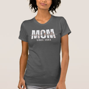 Floral Mum Our Heart Since Typography T-Shirt