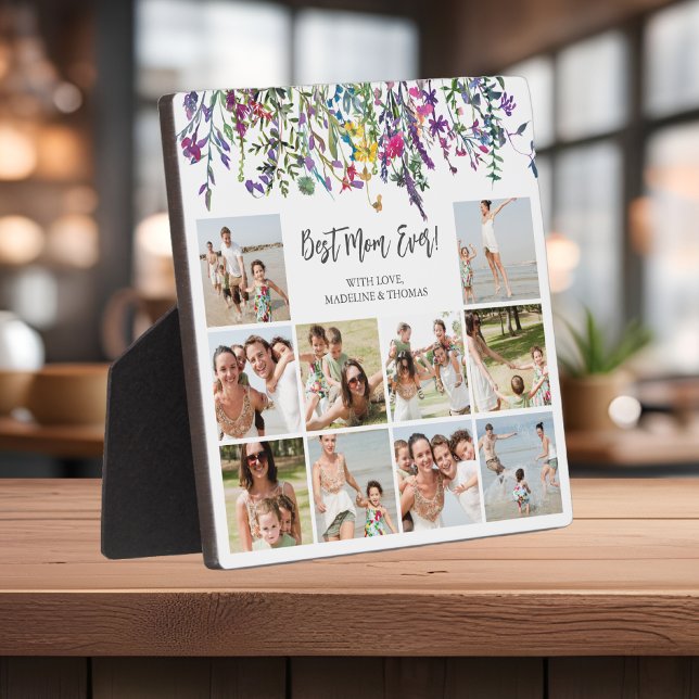 Floral Mum Photo Collage Plaque (Creator Uploaded)