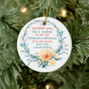 Floral Mum The Quickest Way For A Mother Ceramic Tree Decoration