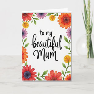 Floral Mums Day Card
