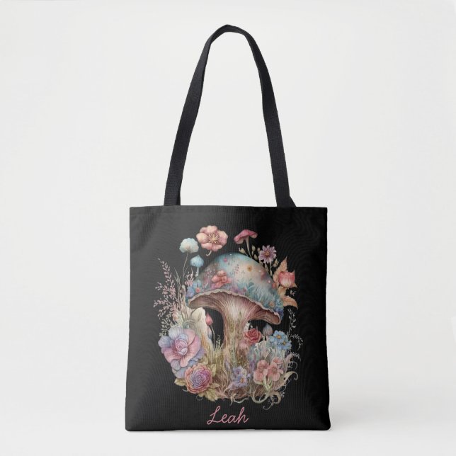 Floral Mushroom Tote Bag (Front)