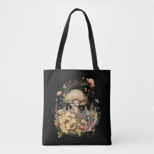 Floral Mushroom Tote Bag